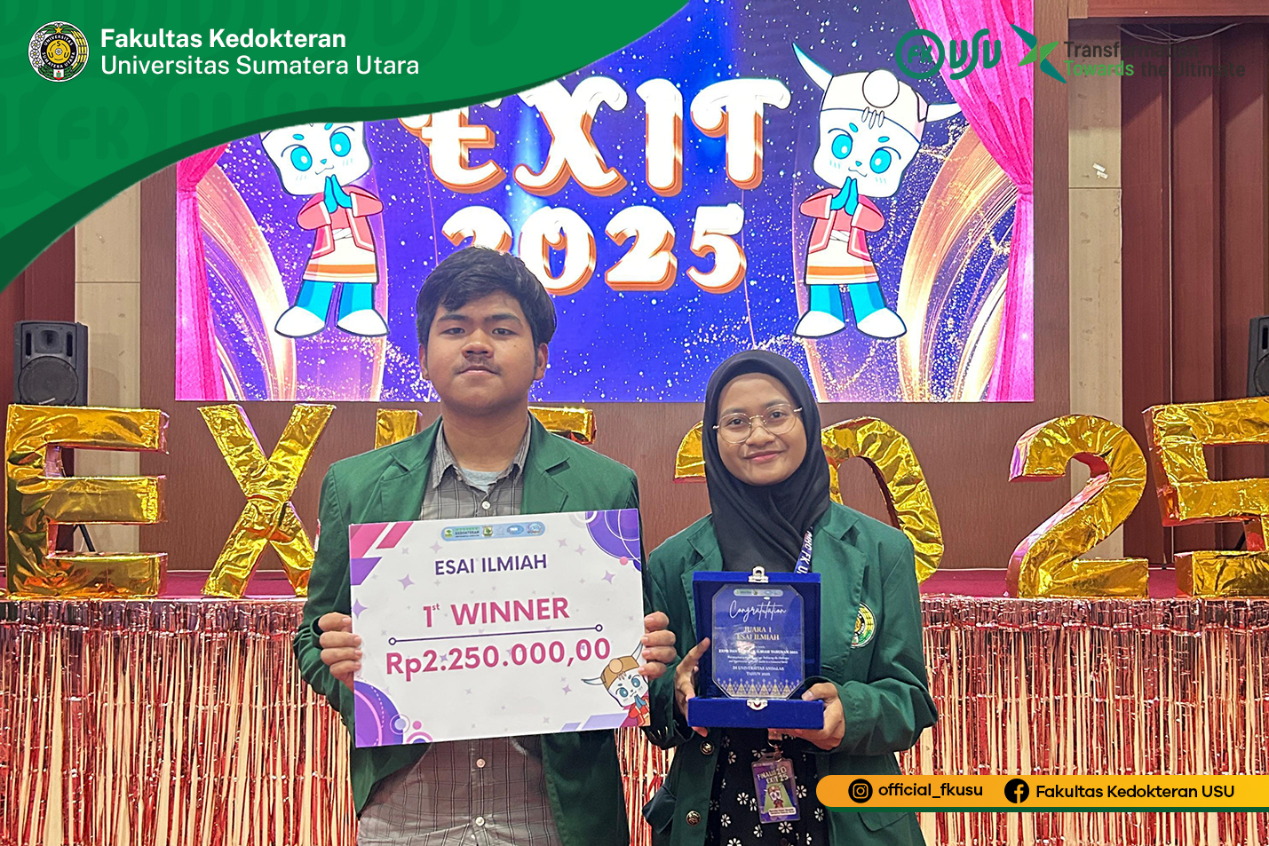 Delegation of the Faculty of Medicine of USU Wins 1st Place in the Scientific Essay Competition at the 2025 EXIT MRC Event